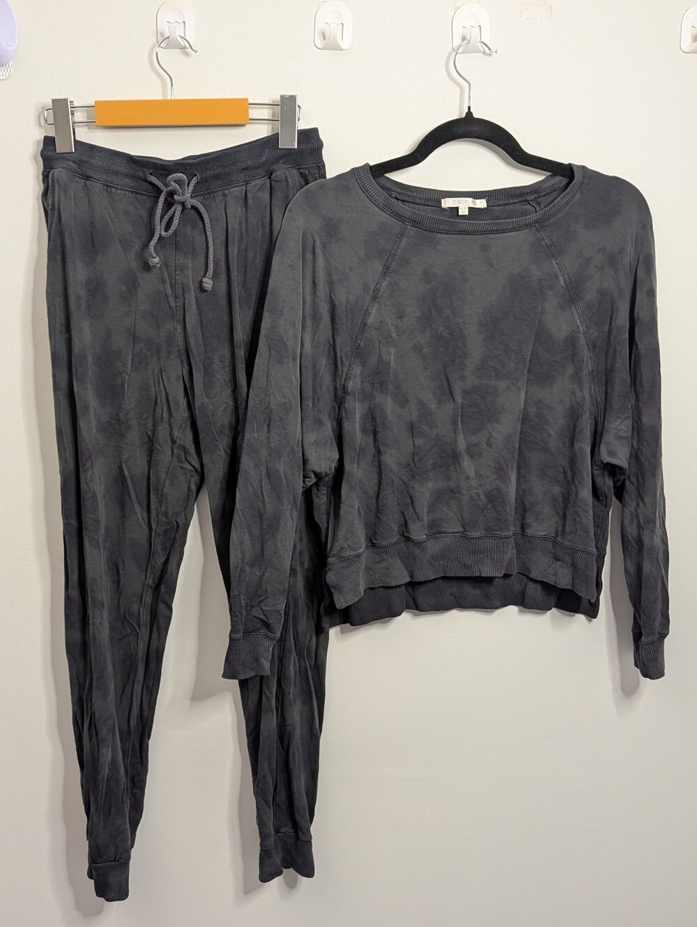 Z Supply Matching Grey Loungewear - Sweatshirt and Joggers Lounge Set XS